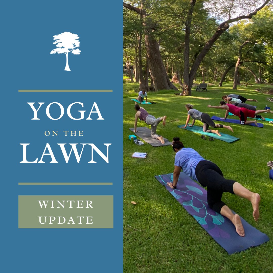 With winter creeping up on us and the holidays around the corner, we will be taking a hiatus from Yoga on the Lawn until spring. We will do an announcement when it's time to start up again. Guests can always borrow a mat and do yoga anytime in their room or on the lawn.