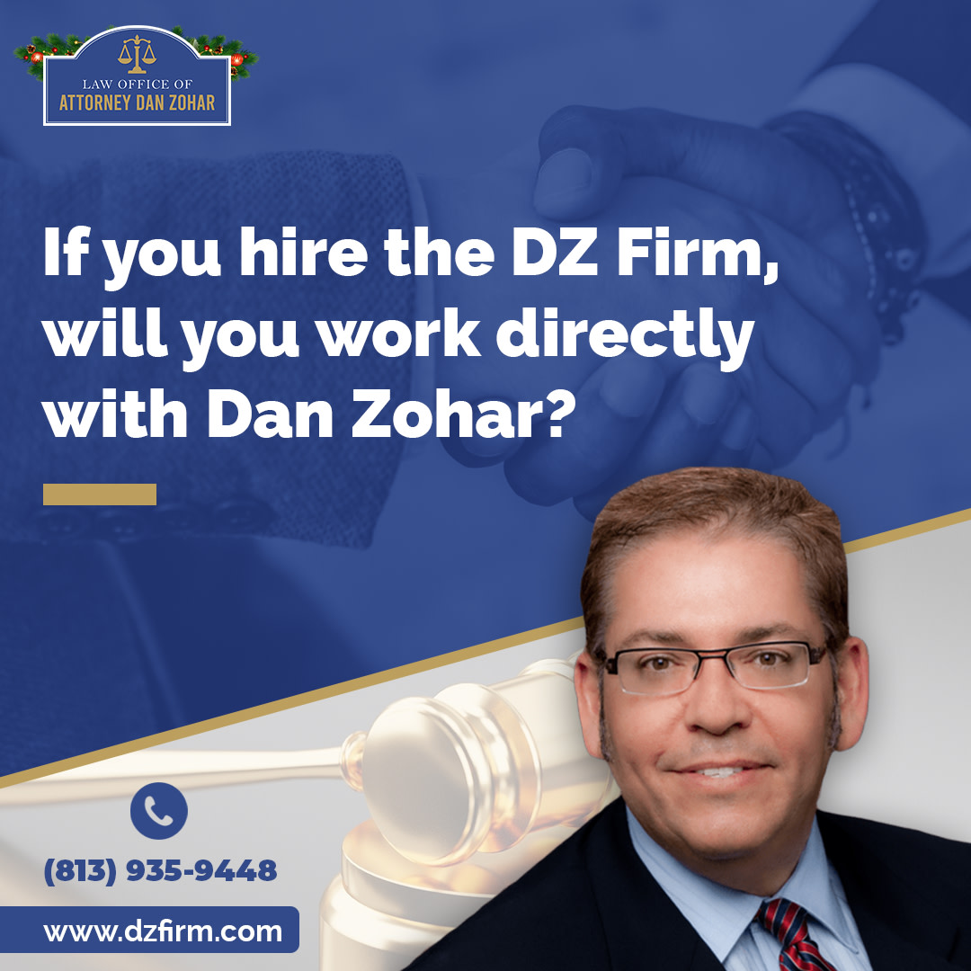 Yes.

While many larger firms have you deal with junior associates instead of their top associates, that’s not the case here.

Contact us today at 📱 (813) 935-9448 or visit 💻  dzfirm.com.

#dzf #dzfirm #personalinjury #personalinjurylawyer #personalinjuryattorney