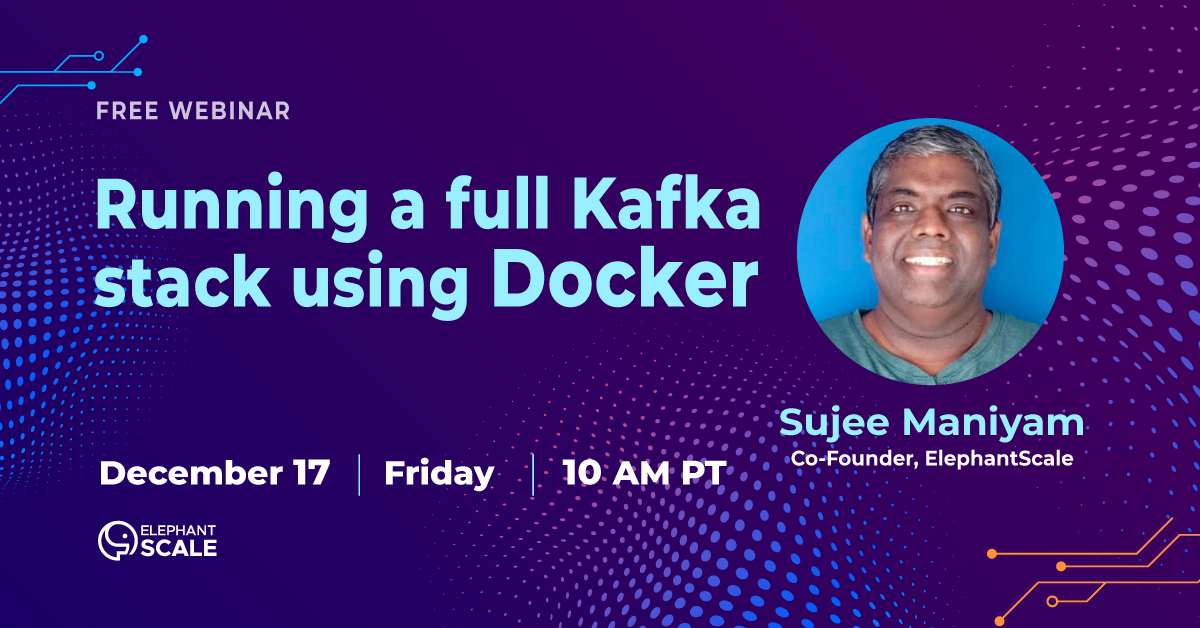 elephantscale's tweet photo. We all remember, having to spend hours setting up the dev machine', installing just the correct version of language SDKs, etc. Well, docker has changed all that. In this WEBINAR, we will show how to run a Kafka stack using docker. 
Register: https://t.co/bDm0PVGWYm https://t.co/RtSch3pzPw