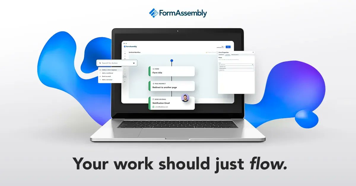 FormAssembly's tweet image. The new era of data collection is finally here with FormAssembly Workflow! Step into the new year with work that just flows. Explore the new solution: buff.ly/311PHFf
#FormAssemblyWorkflow #Workflow #VisualWorkflow #ProcessBuilder #DataCollection