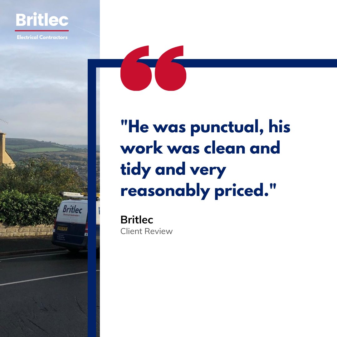 britlecgroup's tweet photo. Another great review from one of our clients! Contact us now for all of your electrical needs 💡

📞 01225 941112
📧 Info@Britlec.com https://t.co/nTPmcZGG8m