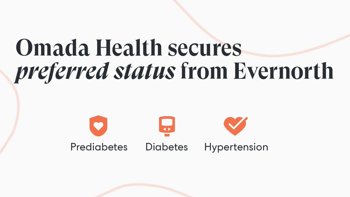Omada Health is pleased to share that it has earned preferred status from <a href="/Evernorth/">Evernorth Health Services</a> for their #cardiometabolic #virtualfirst #chroniccare programs: #diabetes, #hypertension and #prevention. Learn the details in today’s press release. omadahealth.com/en/omada-resou…
