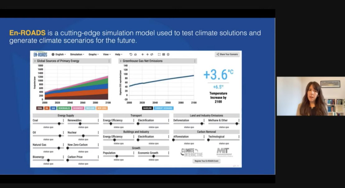 Janet and a clip of the simulator screen.