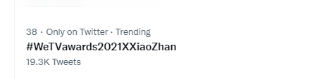 BabyicebearC's tweet photo. ขึ้นเทรนอีกรอบ #WeTVawards2021XXiaoZhan https://t.co/JAsWnbIifr