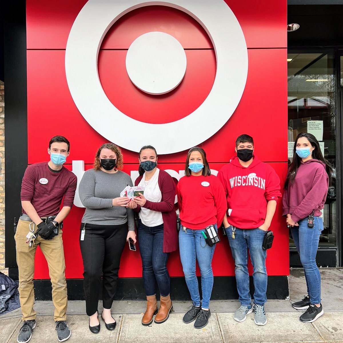 RISEwisconsin's tweet image. LOOK AT THESE AWESOME PEOPLE!!!
 @Target on Madison's State Street gave RISE $500 of gift cards to go towards our #SeasonsofGenerosity2021 Holiday Giving effort!  Thanks to leads Jackson and @Ryan_AtTarget  and their whole team for supporting RISE!
#RISEStrong #community #support