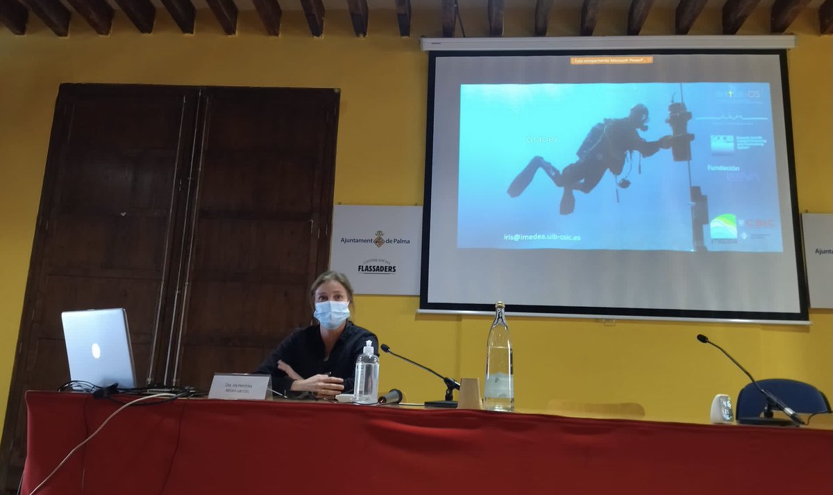 WATER_IOS_CSIC's tweet photo. 👉🏼Hoy la investigadora del IMEDEA Iris Hendriks 👩🏼‍⚕️ha presentado en la Jornada de Investigación en el PN de Cabrera 🌳los resultados obtenidos en la estación de monitorización del cambio climático en la zona costera de Cabrera🌊, creada en el marco del proyecto Posi-COIN👌🏽 https://t.co/Qyudu7AMoE