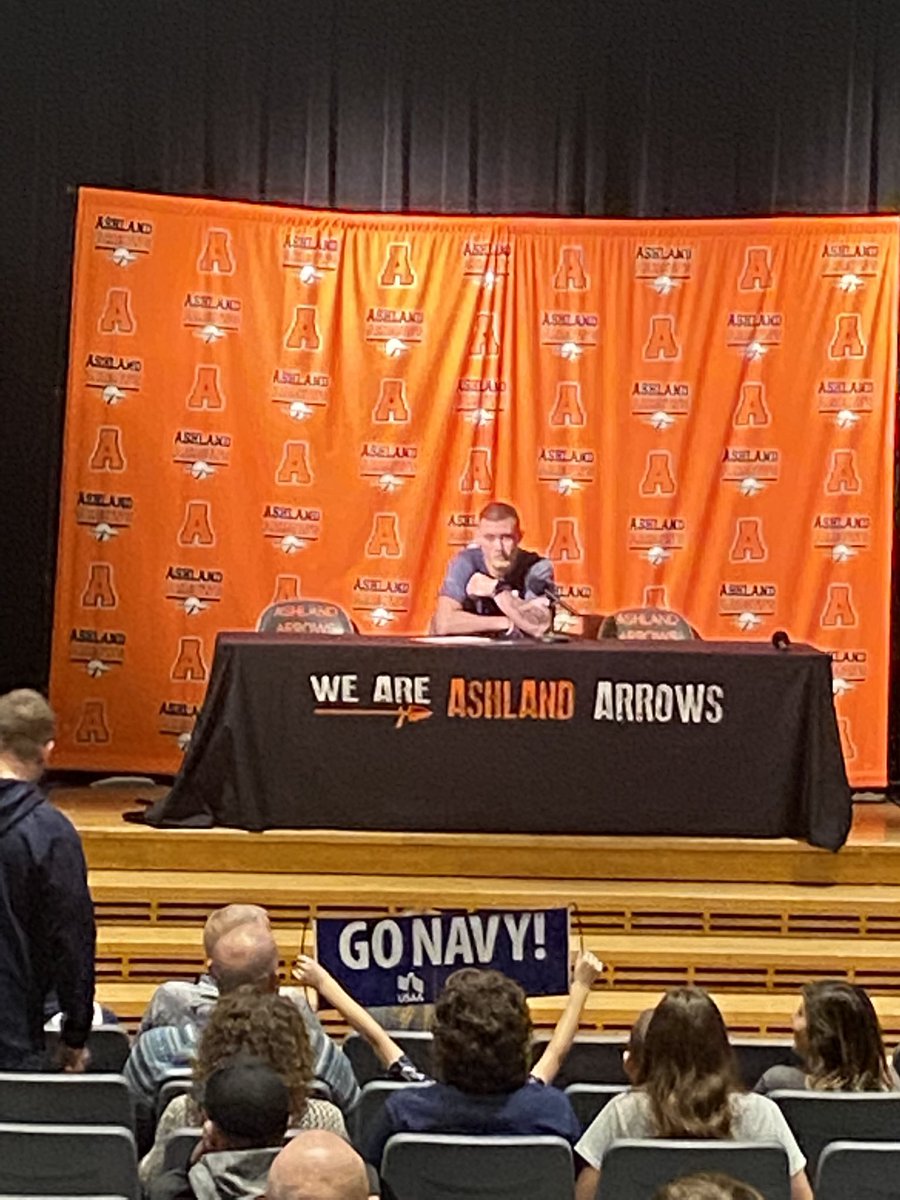 AHS Student Athlete <a href="/kadinschmitz/">Kadin Schmitz</a> signing is NLI with The United States Naval Academy, an amazing young man, athlete, and Arrow!  This school system and community is proud of him serving the highest calling as well as being an impact to their football program.  #weareArrows