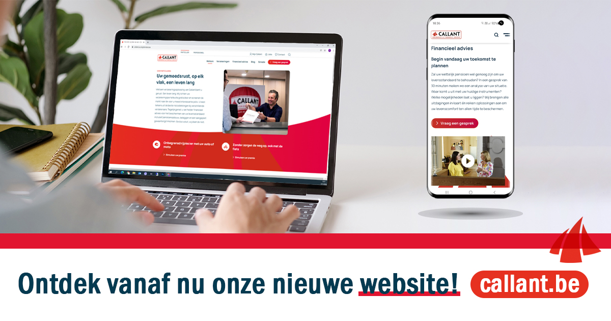 Callant Insurance & Financial Advice (@callantverzeker) on Twitter photo Met veel trots stellen we onze nieuwe website aan u voor! Hedendaags, intuïtief, doeltreffend én eenvoudig in gebruik op de smartphone of tablet. We verwelkomen u niet alleen graag in stijl op kantoor, maar ook online. Ontdek via callant.be! Met veel trots stellen we onze nieuwe website aan u voor! Hedendaags, intuïtief, doeltreffend én eenvoudig in gebruik op de smartphone of tablet. We verwelkomen u niet alleen graag in stijl op kantoor, maar ook online. Ontdek via callant.be!