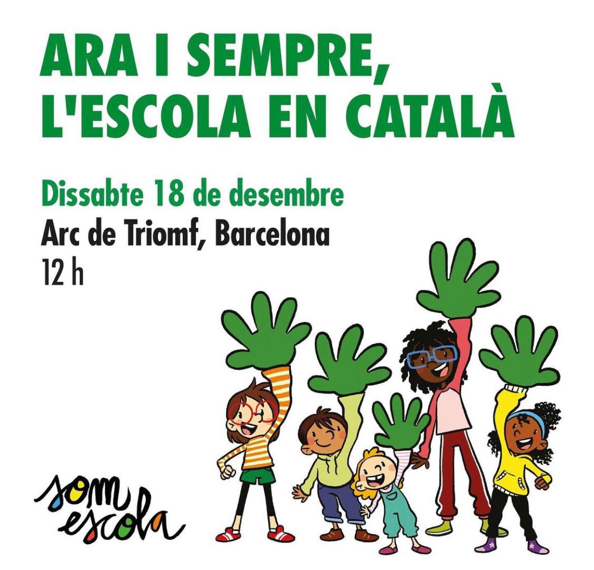 botey_jaume's tweet photo. El dissabte 18D també sortirem al carrer per defensar el model d'immersió lingüística en front de percentatges absurds que res tenen a veure amb projectes pedagògics.

Ens veiem a les 12h a l'Arc de Triomf de Barcelona?

Ara i sempre, l'escola en català! https://t.co/kbPQV0dv2k