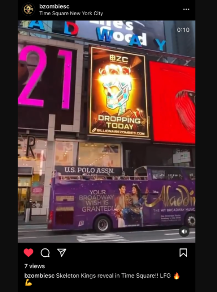 SleepysNFTs's tweet photo. look at my new fucking rug right in the middle of  #TimesSquare  .. ill be damned if you think you can walk on it though #aladdinsrug https://t.co/2hcnjXWRMB