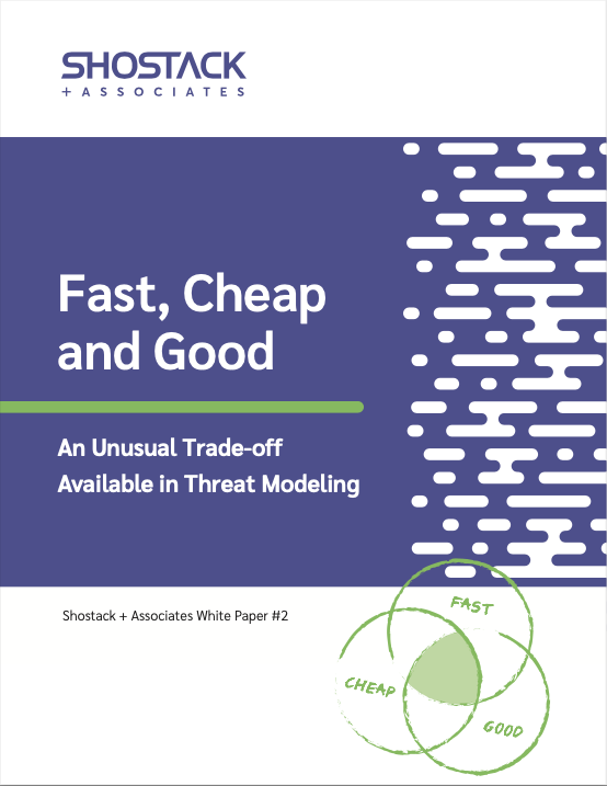 I hate to take you away from doomscrolling ... but wanted to share a new whitepaper on Fast, Cheap and Good Threat Modeling: shostack.org/whitepapers/