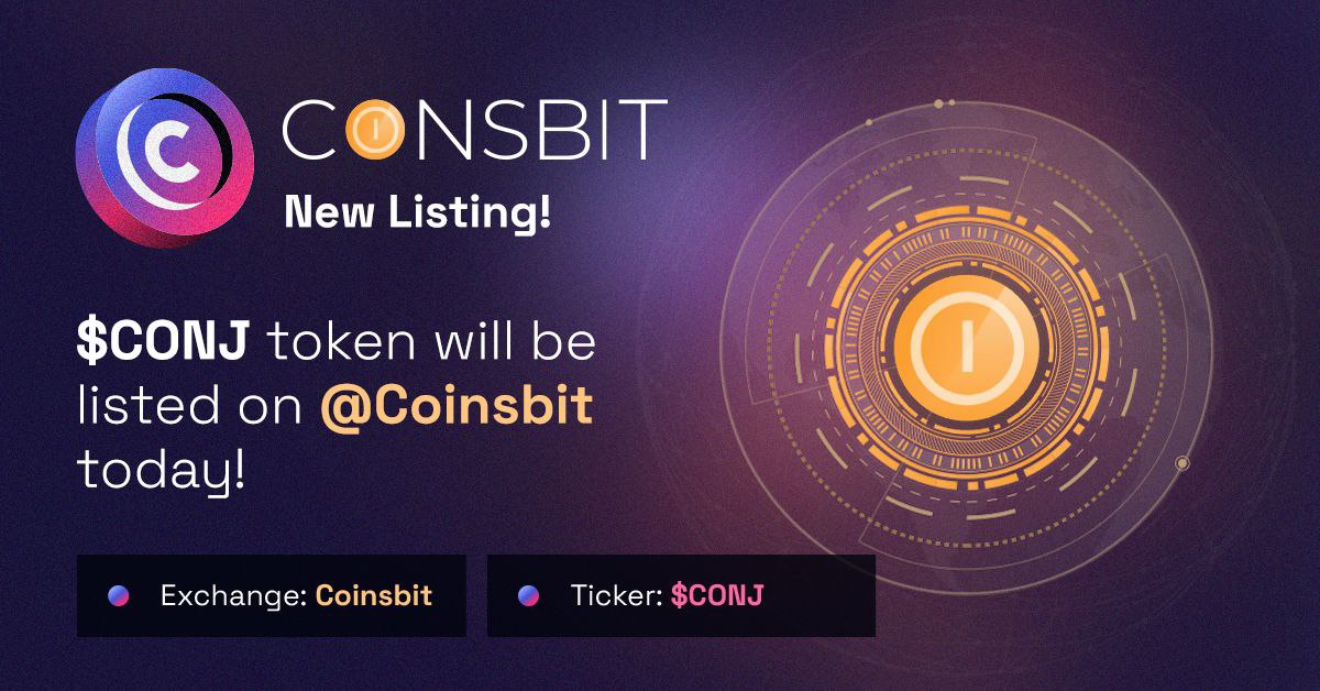 BSC_Newspaper's tweet photo. New #BSCGems Project

$CONJ is a token of the project that can be used for staking, voting, discounted platform commission, having access to exclusive sales and other benefits within the platform.

🔥Our Rating: 5/5
📊Market: Listed on #Coinsbit
🌐Visit:  https://t.co/gyf68zG8Xy https://t.co/yAo4qL9cSO