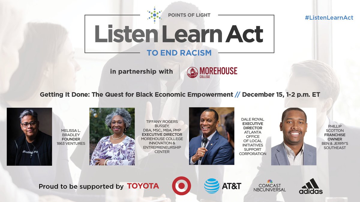 Excited to get started soon with this important conversation #ListenLearnAct