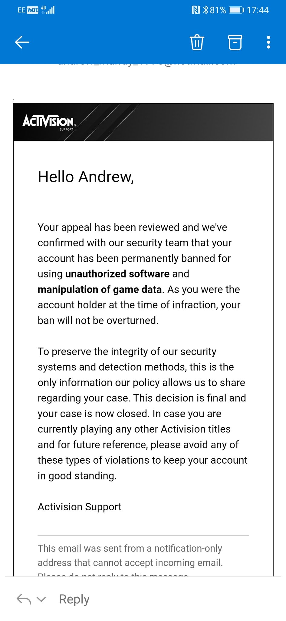 Keeping your Activision Account Secure