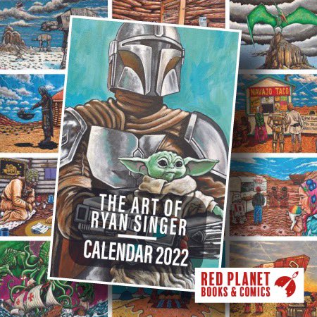 ATCGBooksComics's tweet photo. We are so excited and honored to be collaborating with ABQ Indigenous artist Ryan Singer to get out his 2022 wall calendar! 12 full-color images of Ryan's artwork! 

Pre-order yours today! ➡️ https://t.co/N2Orf9UYCC!
 
#RyanSingerArt #NativeCreatives #BuyNative #SupportSmallBiz https://t.co/BIdL28hqjd