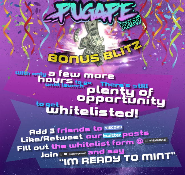 PugApeSociety's tweet photo. Last chance for Whitelist! 🔥🚀

Invite 3 friends to our Discord &amp; Follow the instructions below and in our Discord Server!🐶🦍

https://t.co/Wkq3Ro0br0

#PAS #NFTS #metaverse #gaming #NFTdrop #NFTcollection https://t.co/8ysPLSzqLB
