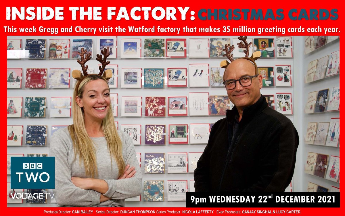 Inside the Factory, Christmas Cards on <a href="/BBCTwo/">BBC Two</a> Wednesday 22 December at 9 pm!