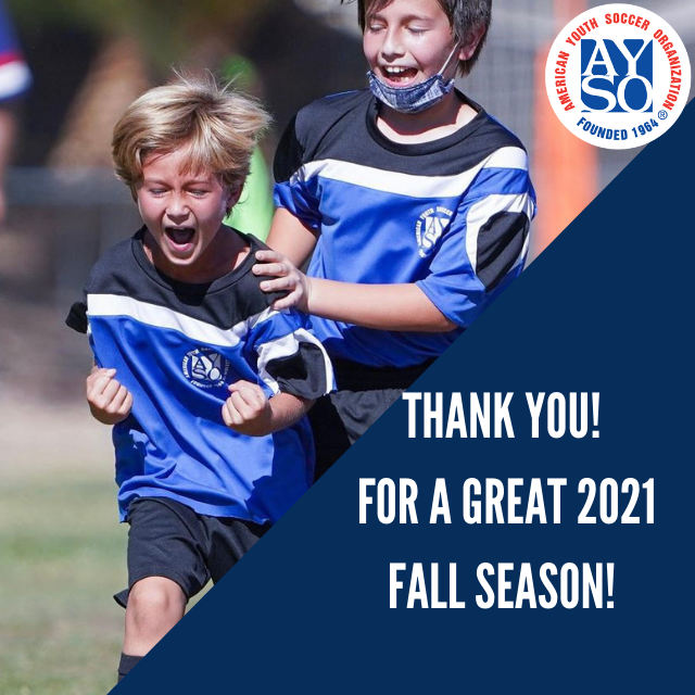 ⚽ Wow! What a season! ⚽ Thank you to all our players, families and volunteers for making it a great season! 🙌🏼 We know it was another challenging year but because of you, #AYSOSoccer happened this year! 😀