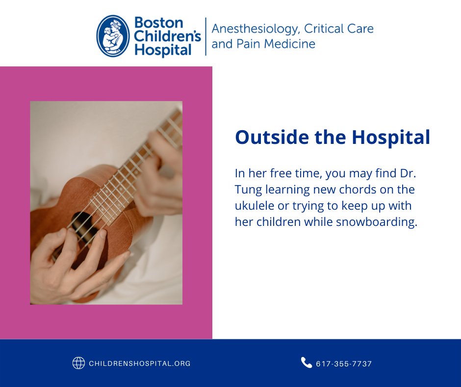 This week's #StaffSpotlight is Dr. Cynthia Tung, Senior Associate in Perioperative and Pain Medicine. Swipe to learn more about Dr. Tung and her work in acupuncture. #WeAreBostonChildrens