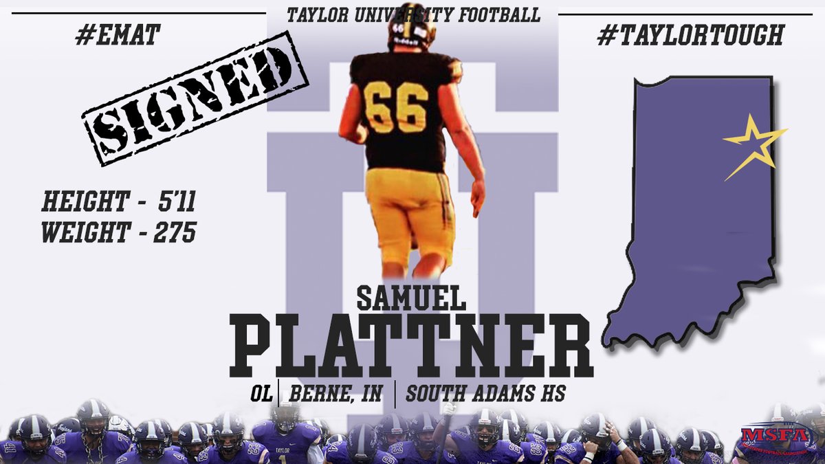 TrojansFBL's tweet photo. Welcome, @PlattnerSamuel to The #TaylorTough Family! Congratulations on joining The #EMAT Brotherhood! 

#TaylorTough #EMAT https://t.co/Smxynpzzhe