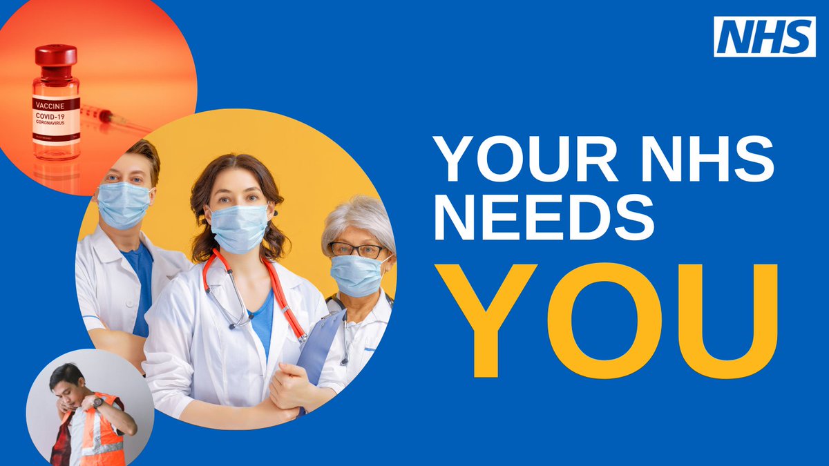 Your NHS needs YOU 🙏

Local health and social care organisations are rallying the troops with an urgent plea for NHS reservists and volunteers to support the Covid-19 booster drive.

Click here to find out more  👇
orlo.uk/kpShb