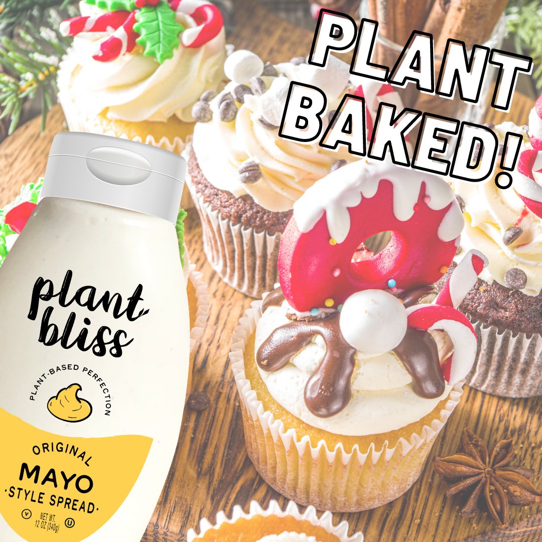 It's National Cupcake Day!🧁 Did you know that you can use our Original Mayo in your plant based baking to replace eggs!? Get ready for extra moist holiday cupcakes! #plantbasedperfection #plantblissfoods #nationalcupcakeday #vegan #vegetarian