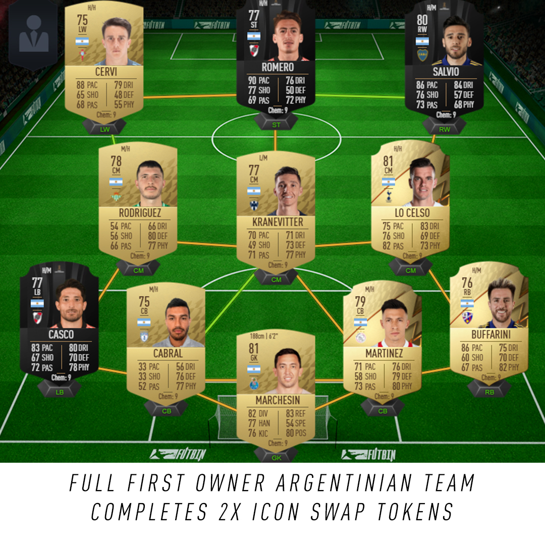 sub2waldy's tweet image. The best way to complete the new Icon Swaps tokens is to use:

- A full team of Eredivisie Silvers
- A full Brazil team, with from 7 Liga Nos
- A full First Owner Argentina team

This allows you to complete 5 Swap tokens, and 6 milestone cards

Like + RT to help others! #Fifa22