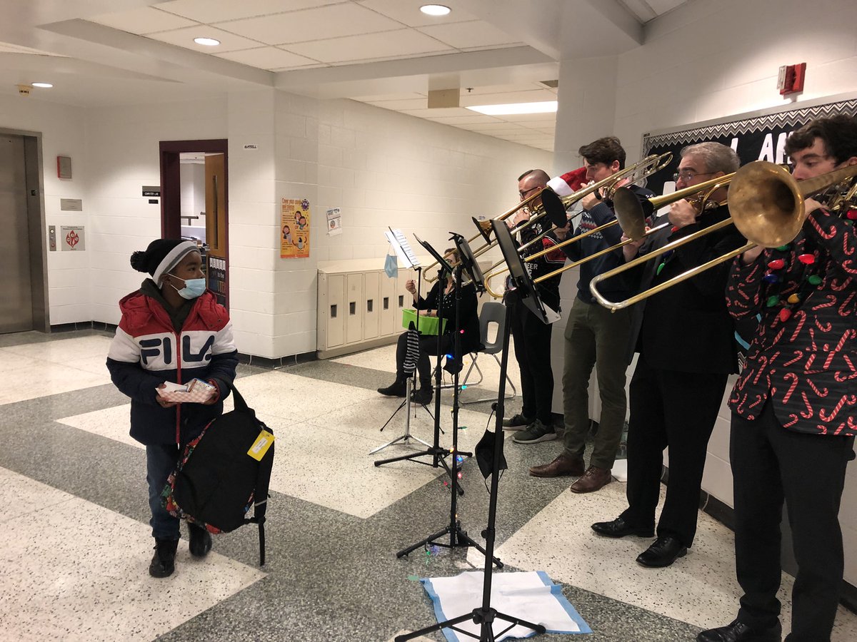 crosbykeys's tweet photo. Nothing beats trombone choir holiday music to start off our Wednesday! @BreckFrankES #JCPSKY #JCPSmusic Thanks you so much musicians! https://t.co/V89mmf5iR7