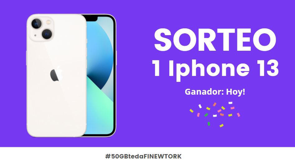 FortniteEsp_'s tweet photo. ¡Sorteo! Seguimos colaborando con Finetwork para que ganéis premios jugosos, hoy, un Iphone 13, y para participar solo tenéis que:

🔄 RT este tweet

👉 Comentar con #50GBtedaFINEWTORK 

⏰ Ganador: @Finetwork lo anunciará hoy

¡Suerte a todos! 😊 #Sorteo https://t.co/oj4AMFmAw5