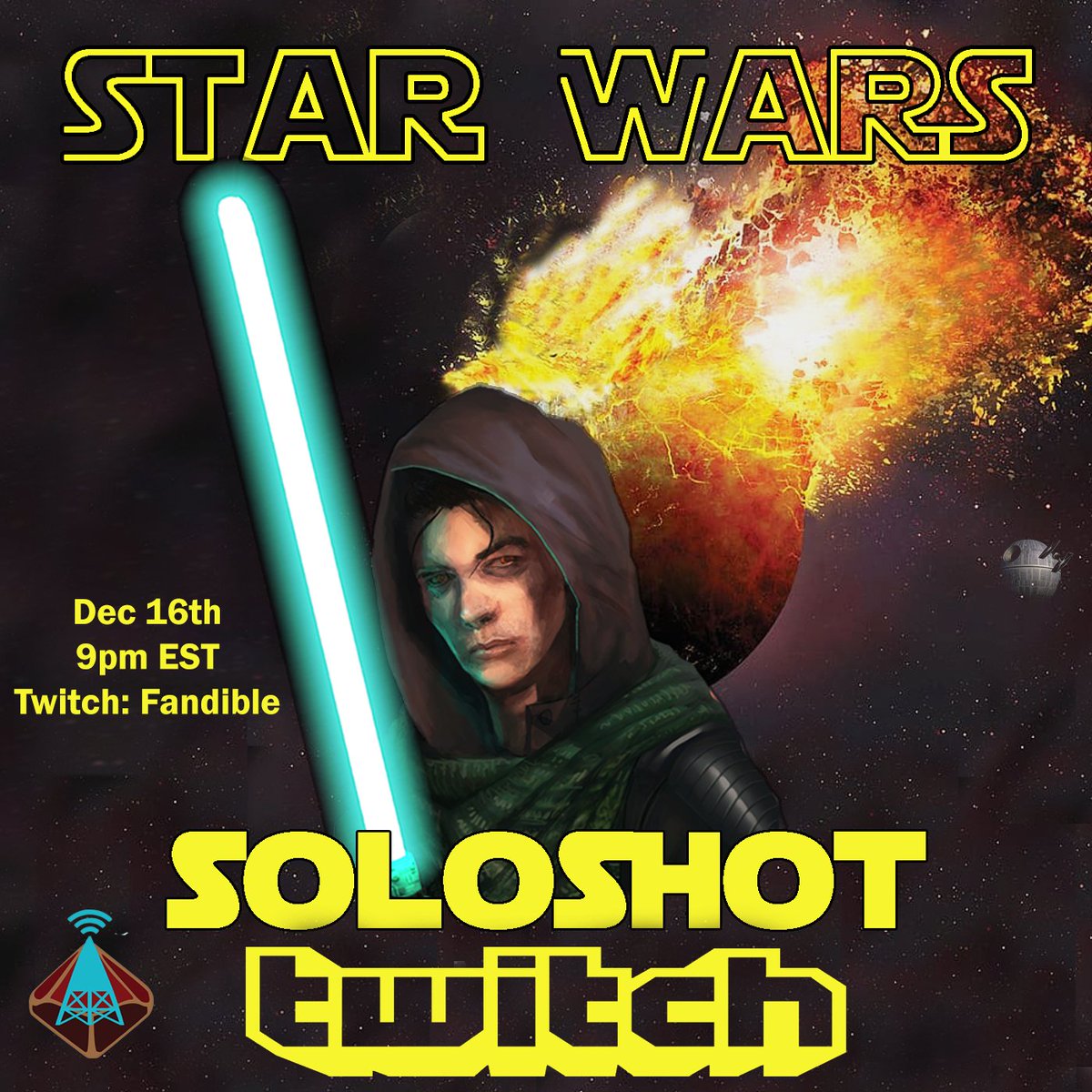 SoloshotPodcast's tweet photo. The SoloShot is having a Twitch Q&amp;A tomorrow at 9pm EST. We're answering questions, talking about the show, &amp; just hanging out for an hour or so.

If you'd like to submit a question or letter before we begin, send it to FandibleSoloShot@gmail.com 

Hope to see you there! https://t.co/uIXRaT4Fts
