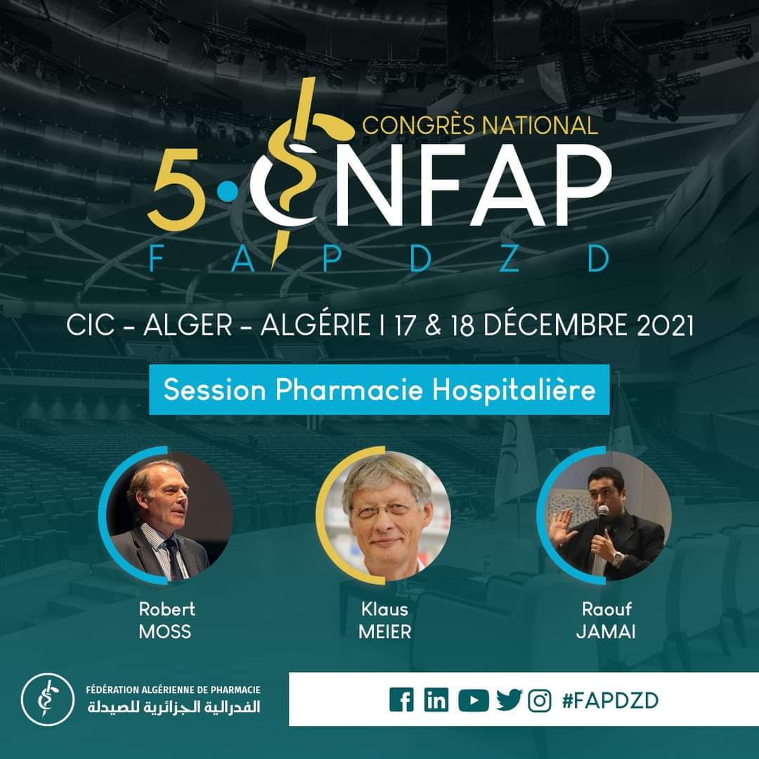 santenews_dz's tweet photo. 🇩🇿Fédération Algérienne de #Pharmacie
Les intervenants de la session de Pharmacie d'Officine qui se tiendra durant la 5ème édition du congrès national de la Fédération Algérienne de Pharmacie :
💢 programme du 5CNFAP, suivez ce lien :
https://t.co/z3MBvYl3DM
#FAPDZD #FAP https://t.co/KNqHF1q2Gs