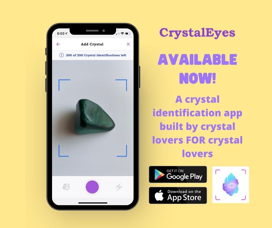 CrystalEyesApp's tweet photo. Available now! Identify crystals, create personal crystal collection, lookup info on over 300 crystals, find crystal shops &amp; more! No popup ads, no free trial - a crystal app built for #crystal lovers by crystal lovers (iPhone and Android) https://t.co/dFIcHo16Wr