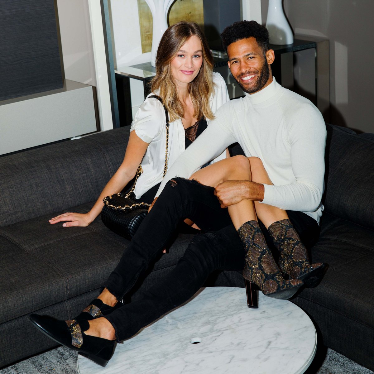 ALDO_Shoes's tweet photo. Together is a wonderful place to be. #FestiveFancyFun
#AldoCrew cuties Marcus Wattz and Sara Almen are spending their holidays together dressed to the nines in #AldoShoes. https://t.co/EQmKW6CCx0 https://t.co/CCb27RVuL5
