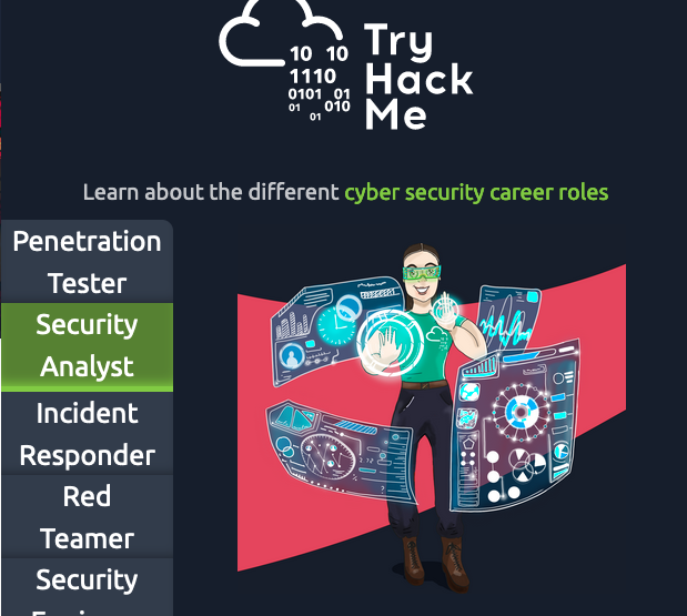 MariaCyberlaw's tweet photo. Day 15 of #AdventOfCyber I did the TryHackMe cyber careers quiz and found that I would make a good Security Analyst! Nice!

Do the quiz and find your ideal cyber career! 💼 https://t.co/Px0qJHqyBD #tryhackme via @tryhackme https://t.co/AFHjkkitk5