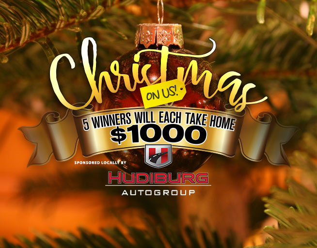 Christmas is on us! 🎄 5 lucky people will win $1000 💰. Get entered now: kyis.com/2021/12/13/chr…

Sponsored by: @HudiburgAuto