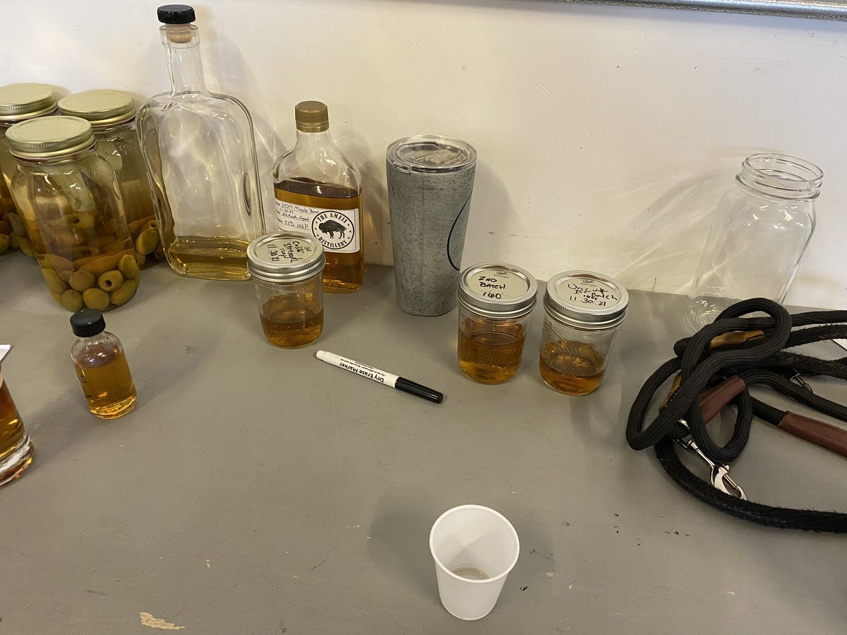 GregTompsett's tweet photo. Stopped by to see the mad scientists at @UncleJumbosVdk to pick up some of the delightful Niagara Frontier Bourbon Whiskey… and got a private tasting! 

So so so good 🤤 😋 https://t.co/tRAhAJrkUa