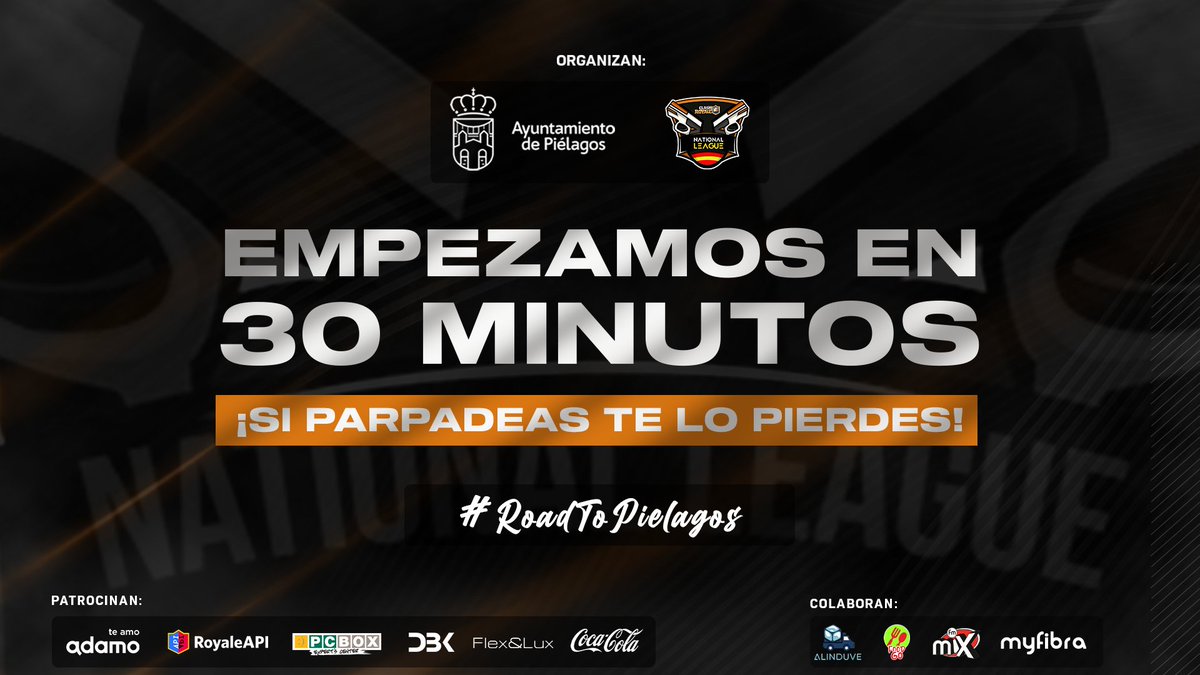 #ClashRoyale | ¿Te lo vas a perder?

🏆 #PlayIn | #GrupoA
⚔️ #Semifinal

⌚ 21:00🇪🇸 17:00🇦🇷 14:00🇲🇽
<a href="/EliteWar_Club/">𝐄𝐥𝐢𝐭𝐞W̶a̶r̶ 𝐂𝐥𝐮𝐛 🎮</a> 🆚 <a href="/MagnaEsport/">MAGNA ESPORTS</a>

📺 bit.ly/National_TV

#RoadToPielagos