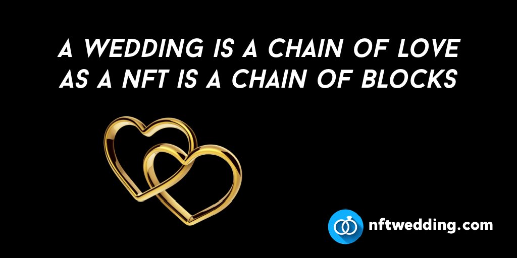 NFTWedding's tweet photo. As we build our NFT Wedding brand during the Honeymoon phase, just know that we are excited to share with you our love of weddings and NFTs!  ❤️ 

💍 #NFTWedding #NFT #NFTS #Wedding #Weddings https://t.co/5ek61R8S2v