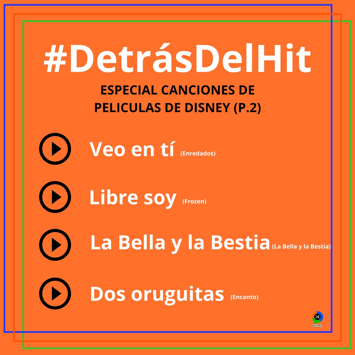 Cerramos el 2021 en Cómo te atreves con nuevo especial de canciones de películas animadas 🎥

¡Último programa del año! ➡ Viernes, de 18 a 20, en la 98.3