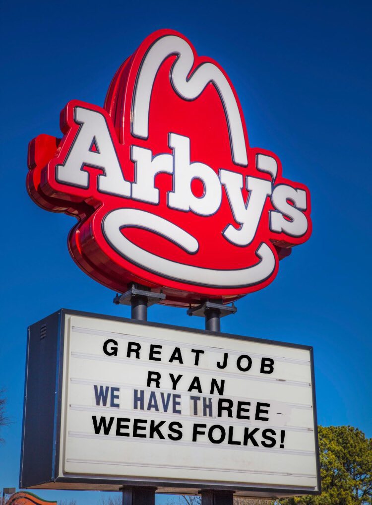 pissboymcgee's tweet image. this dude has been making arbys themed sobriety milestone pics for me. if i ever have a child, he’s going to be the godfather