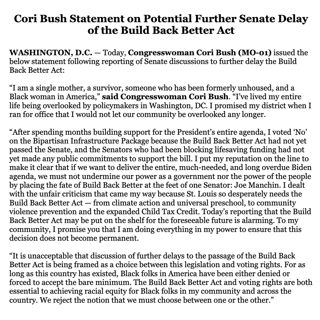 Congresswoman Cori Bush (Archived) tweet media