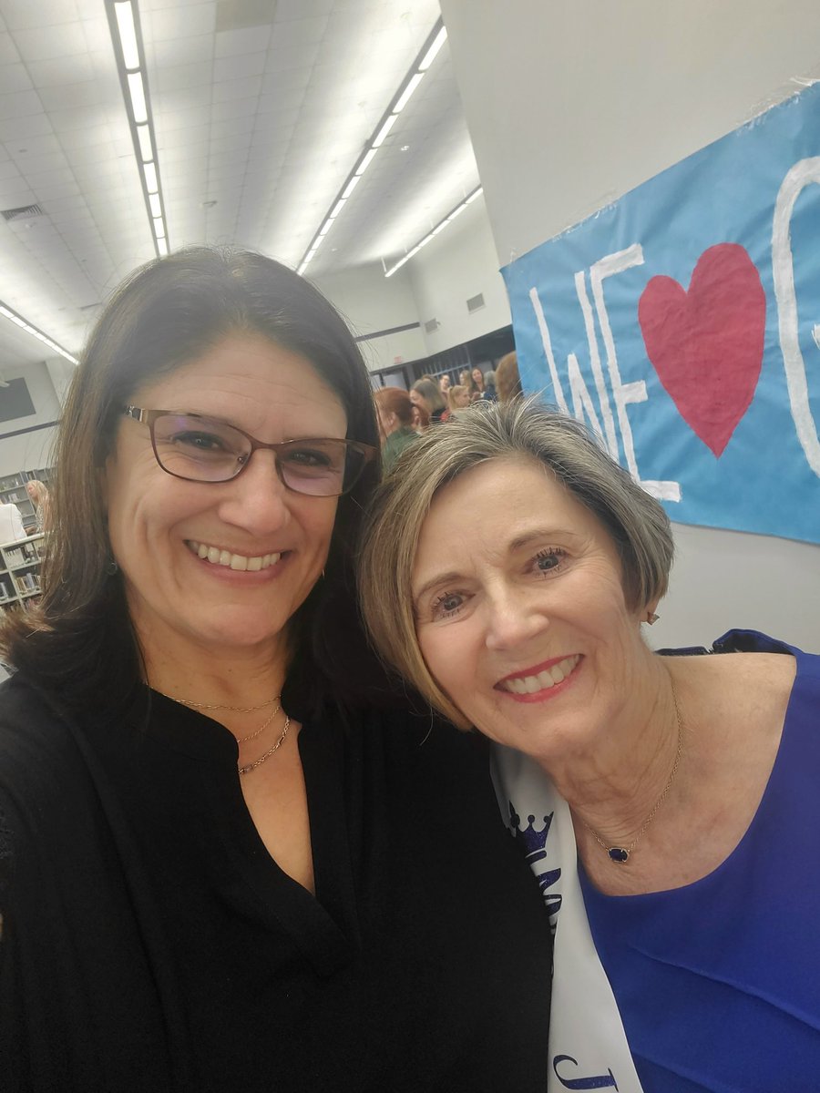 We got to celebrate this lady right here today at Taylor High School! She bleeds blue and will be missed big time. <a href="/gaston_susan/">Susan Gaston</a> thank you so much for everything you have done for me since I got to Taylor! Love you!!