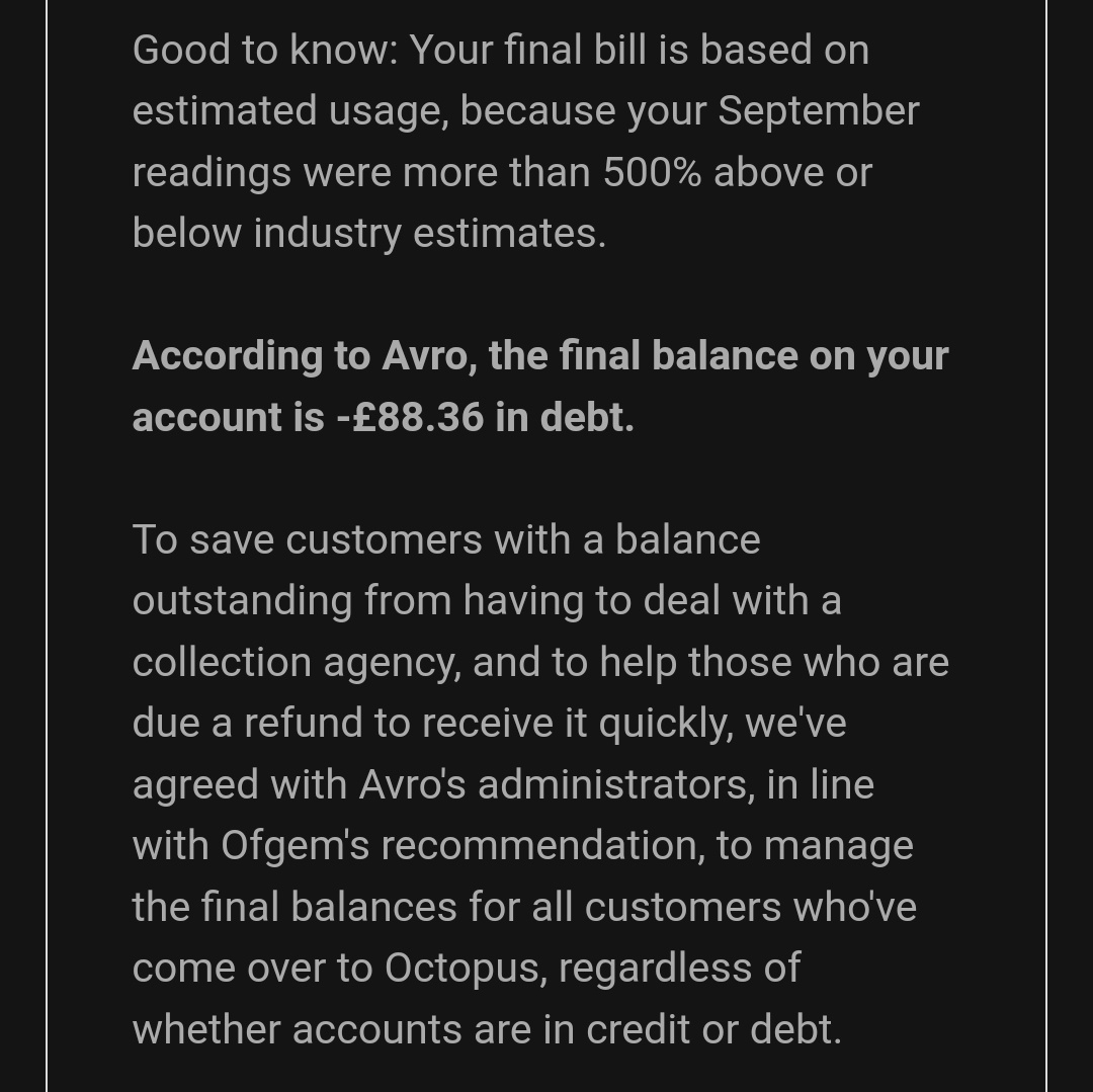 LukeYorke's tweet photo. @OctopusEnergy you're taking the piss. 500% above or below... Good margin of accuracy https://t.co/lMQVsyHnND