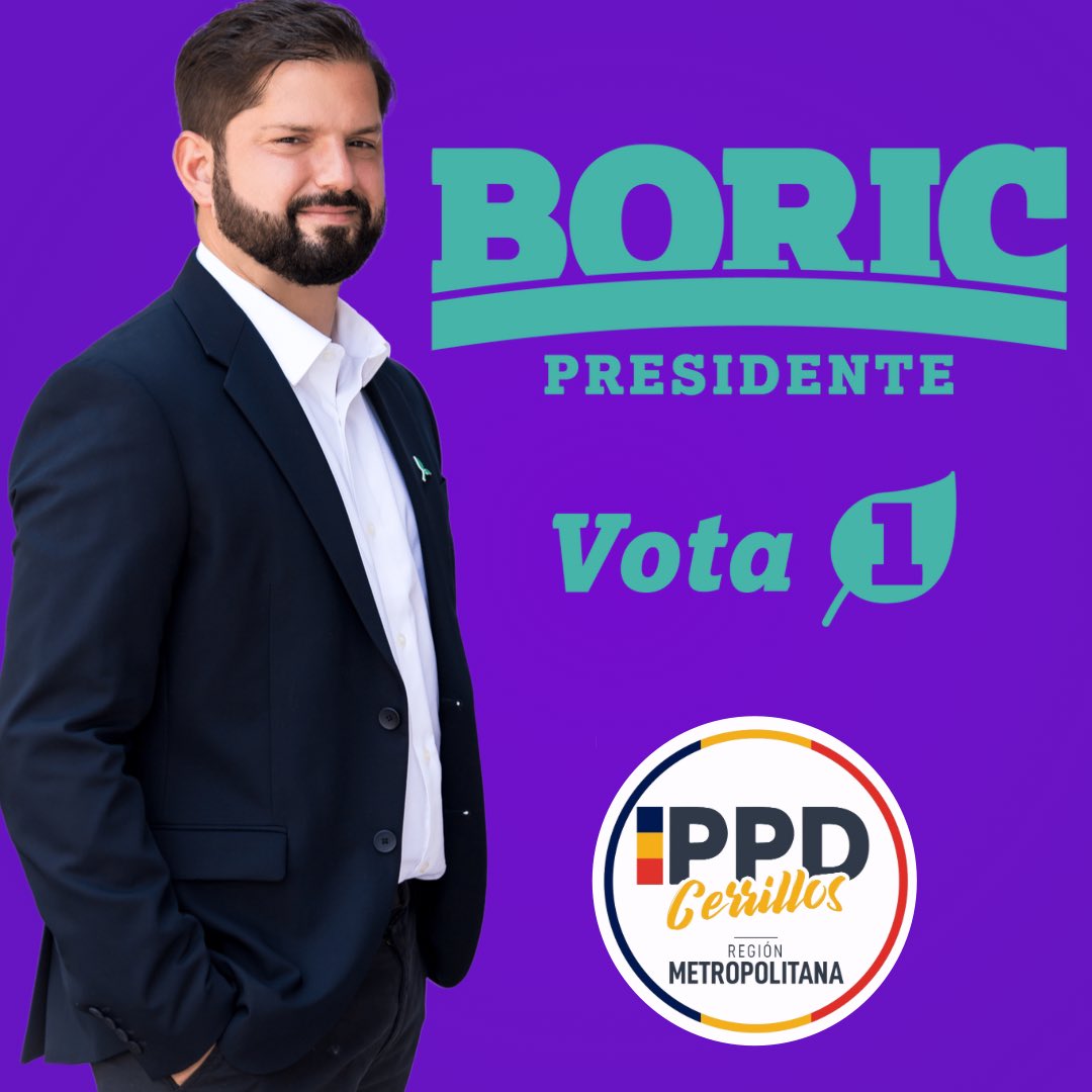 PPD_Cerrillos's tweet photo. #BoricPresidentedeChile #Vota1VotaBoric @PPD_Chile https://t.co/rpHMlPLJMQ