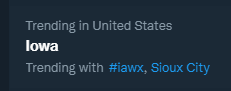 TonyHoWasHere's tweet photo. Why is it never a *good* thing when my home state and city trends on Twitter? It's always, "Ahh there's a violent and deadly storm coming!" or "The House member of Iowa's 4th district tweeted that immigrants should all be shot in the head!" https://t.co/hj94o7EHmA