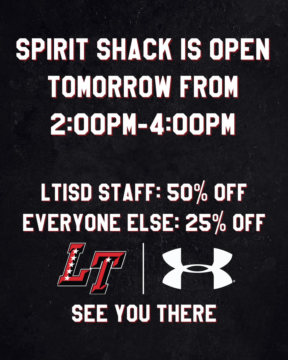 LTHSCavFootball's tweet photo. See y’all at the Spirit Shack‼️ https://t.co/RwkHknuZRf