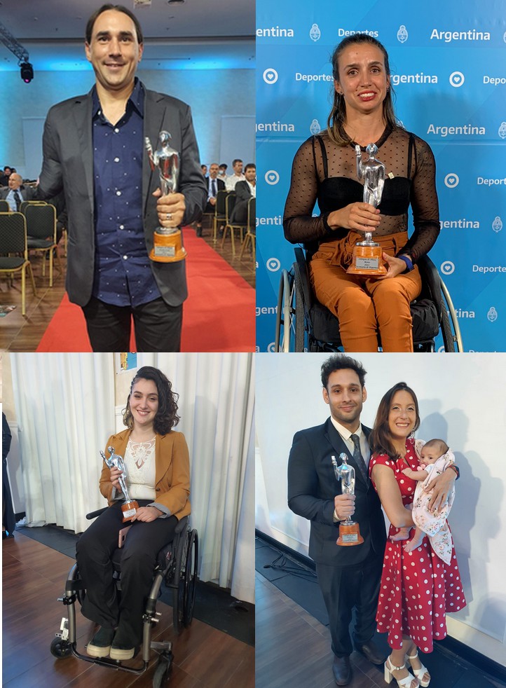 HISTORICOS PREMIOS OLIMPIAS
Por 1° vez los atletas paralímpicos fueron ternados en 10 disciplinas.1ra vez juntos la Sec. de Deportes Inés Arrondo, el Sub Secr. Daniel Díaz, el Pres. del COA Mario Moccia y el Pres. del COPAR Beto Rodríguez.Una noche plena e inclusiva!Gracias INES!