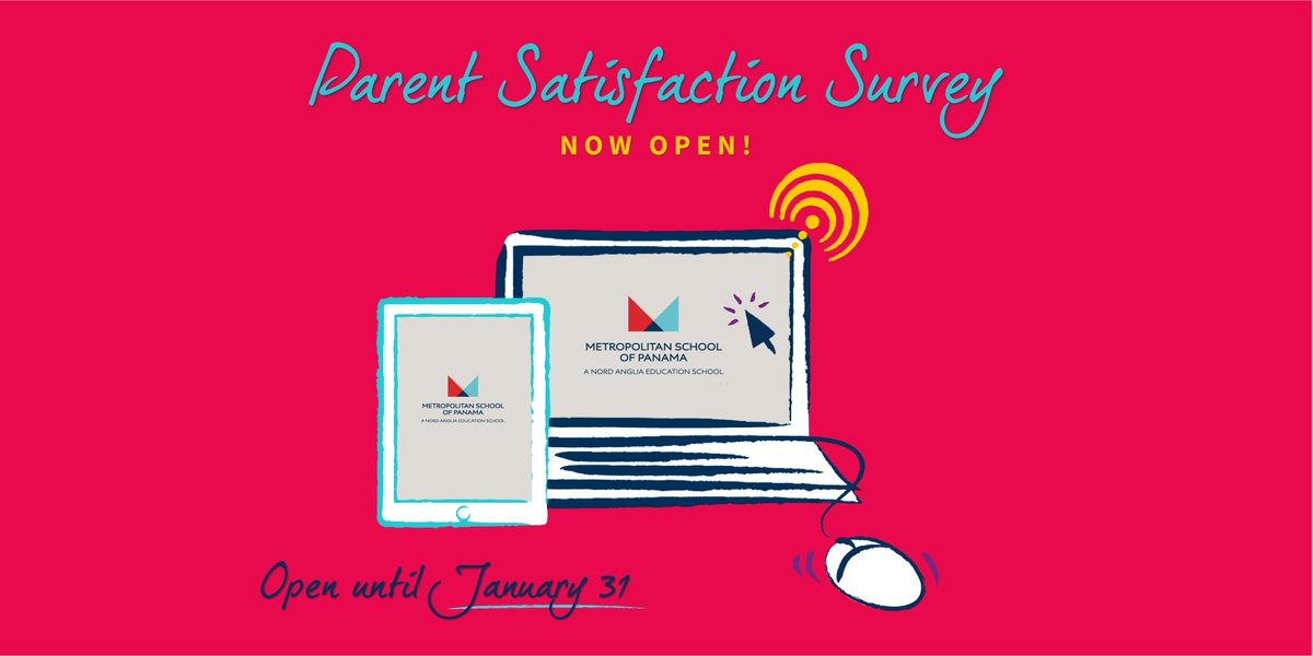METSchoolPanama's tweet image. Calling all #METparents! YOUR OPINION COUNTS!✨
Please take 15 minutes to fill out our annual Parent Satisfaction Survey. The link has been sent recently to the email address each parent has on file.
Thank you for your time!