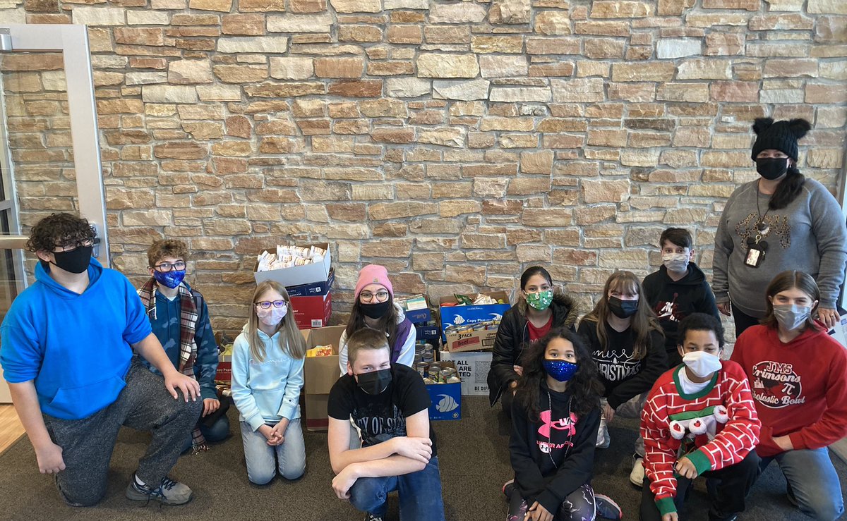 StuCoDavis's tweet photo. @JMScrimsons Food Drive was a big success! 6th grade won with the most donations. https://t.co/vIeJ2n2Swv