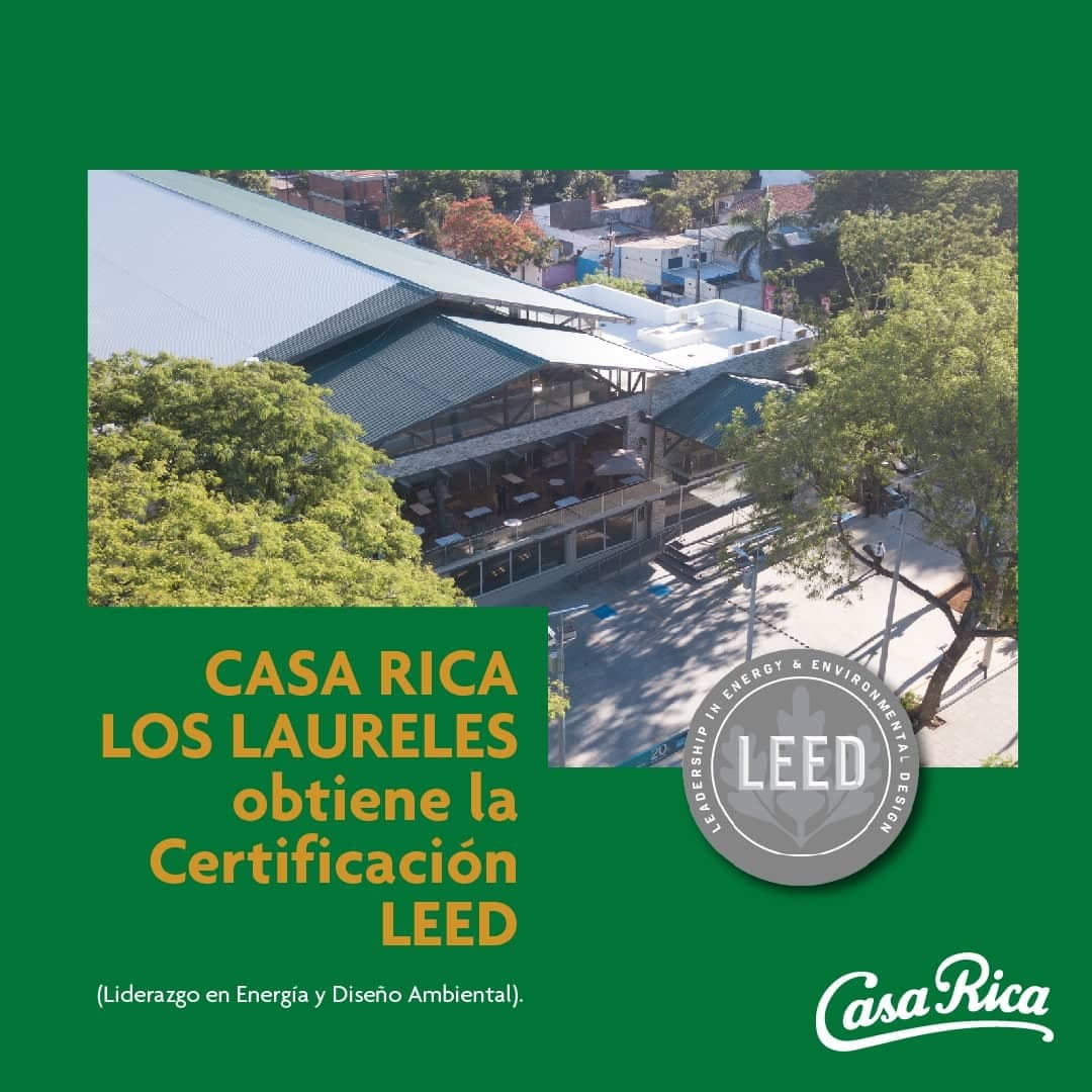 5DiasPy's tweet image. 𝗘𝗠𝗣𝗥𝗘𝗦𝗔𝗦 | A un año del mes de apertura, Casa Rica anuncia la Certificación LEED New Construction V4 del edificio Los Laureles otorgada el pasado 08 de diciembre por la Certificadora americana USBG (United States Green Building Council). 

#CertificacionLEED #CasaRica